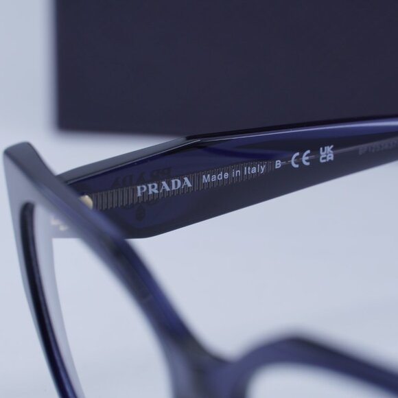 Final Price! Prada PR18WV 08Q1O1 52mm Blue Eyeglasses - Picture 8 of 10
